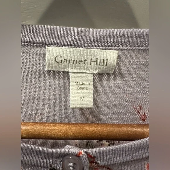 Garnet Hill Merino Wool Cardigan- size medium - Picture 2 of 4